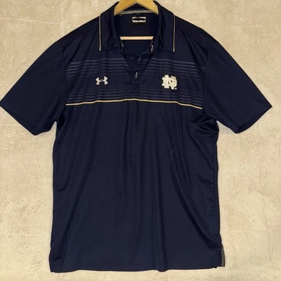 Polo irlandés de lucha Under Armour Notre Dame para hombre XL verde golf Foto 1 de 4