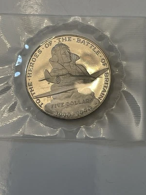 A2-1990 Marshall Islands Battle of Britain $5 World War 2 Coin - Image 1 of 4