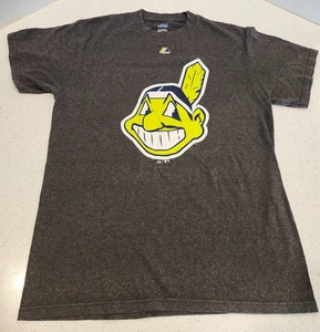 Vintage Cleveland Indians Chief Wahoo Graphic T-Shirt Herren Gr. M grau - Bild 1 von 6