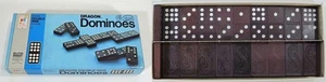 1970 MB Halsamholz Doppel neun Drachen Dominos #4132 - Bild 1 von 8