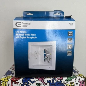 C E Low-Voltage Recessed Media Plate + Receptacle New Open Box - Photo 1/5