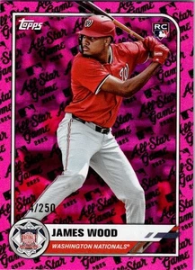 2025 Topps All-Star Game #65 James Wood /250 Pink Fuchsia Foil RC Rookie Card MT - Bild 1 von 2