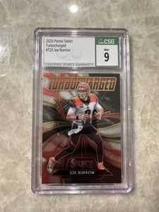 Joe Burrow RC 2020 Panini Select Turbocharged Rookie #T20 CSG 9 MINT - Bengals - Bild 1 von 4