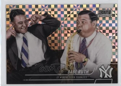 2022 Topps Stadium Club Chrome X-Fractor Babe Ruth (With Lou Gehrig) #3 HOF - Image 1 of 2