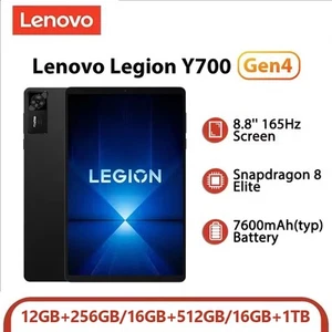 Lenovo LEGION Y700 4th Gen Gaming Tablet Snapdragon 8 Elite 165Hz 50MP 7600mAh - Picture 1 of 21