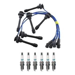 NGK 5mm Wire Set 6 Denso Iridium Spark Plug Kit For Mitsubishi Montero Sport V6 - Picture 1 of 1