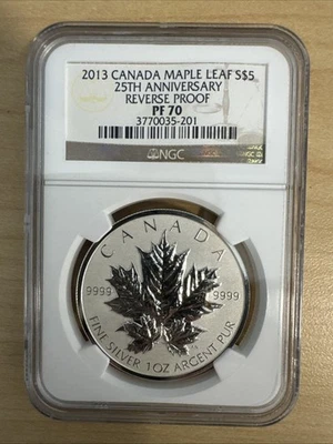 2013 Canada Maple Leaf Reverse Proof Silver 1 Oz. .9999 NGC PF70 - Image 1 of 4