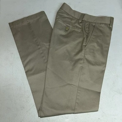 IZOD American Chino Men's 29 x 32 Khaki Flat Front Slim Fit Pants - Image 1 of 4