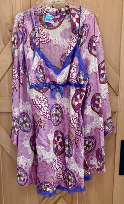NWT Nick & Nora VintageL/XL Robe and Gown Kaftan Kimono 100% Silk Asian Dragon - Image 1 of 4