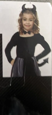 Kit de Vestir Diablo Negro para Niños - Talla Única para Niños Foto 1 de 3