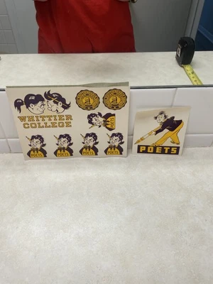 Calcomanías Angelus de colección - Whittier College Poets - Whittier, California Foto 1 de 4