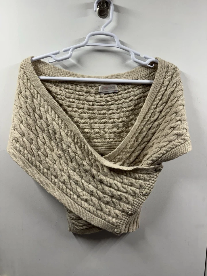 Suéter tejido con cable cruzado Fisherman Out Of Ireland mezcla de lana y cachemir Foto 1 de 4