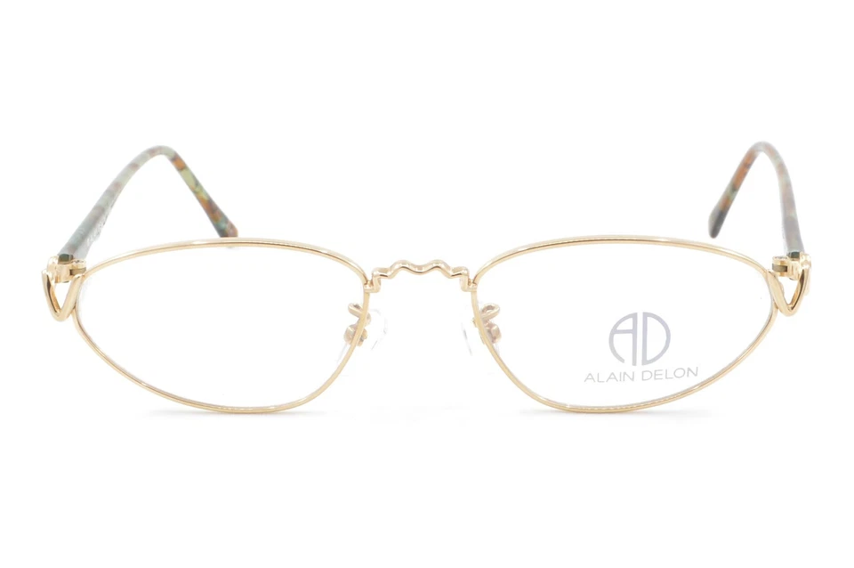 Nuevo Auténtico Raro Alain Delon 3381 1B Años 80 De Colección Puente Onda Marco de Metal Dorado Foto 1 de 4