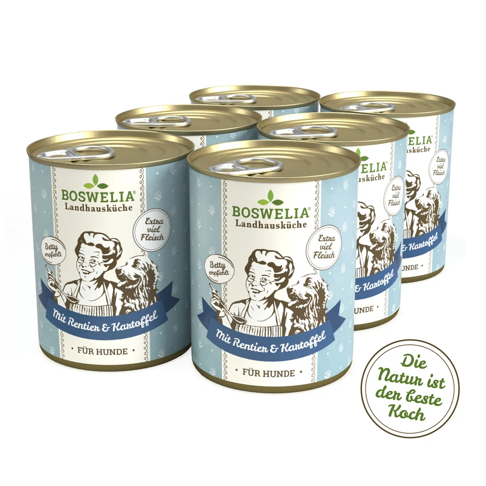 Betty`s Landhausküche Hund Rentier mit Kartoffel 6x 800g Ds. (5,31€/1kg) - Bild 1 von 1