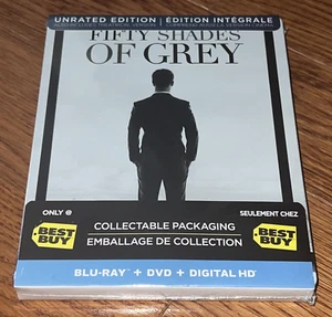 50 Fifty Shades of Grey 2-Discs Bluray BestBuy Canada Steelbook NEW - Picture 1 of 3
