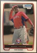 2012 MAIKEL FRANCO BOWMAN CHROME PROSPECTS ROOKIE INSERT CARD!