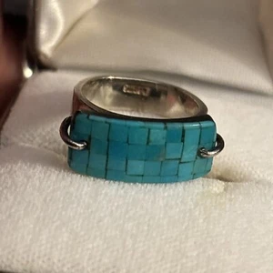 Vintage Sterling Türkis 925 Ring Gr. 4 3/4 - Bild 1 von 4