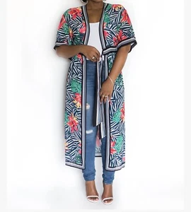 Sheer “Cece” Duster With Front Ties (S,M,L) - Picture 1 of 5
