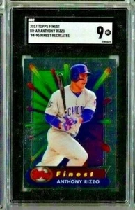 2017 Topps Finest Anthony Rizzo '94-95 Finest Recreates SGC 9 - Picture 1 of 2