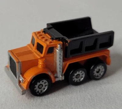 1987 Galoob микро машины самосвал оранжевый и черный оранжевый бампер - Изображение 1 из 2