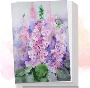 50 Sheets Watercolor Paper Cotton 140LB/300GSM Thick Off-White Cold Press Paper - Picture 1 of 16