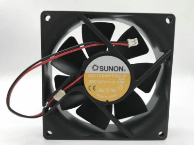 SUNON 9225 KD1209PTS2-6 DC12V 2.1W 92mm Quiet Case Cooling Fan 2pin - Image 1 of 3