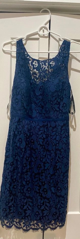 Vestido de dama de honor jenny yoo - azul marino, alta costura talla 8, a medida Foto 1 de 3