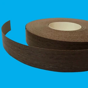 Cinta de borde de encimera de melamina prepegada laminada de nogal oscuro de 5 m x 48 mm - Imagen 1 de 3
