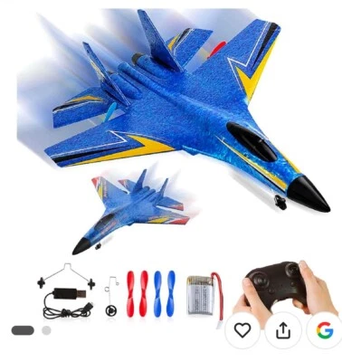 2.4G EPP RC Airplane Remote Control Aircraft Fighter Glider 2CH Fixed-Wing Toys - Image 1 of 4