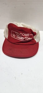 Vintage Miller Welcome To Miller Time Mesh Back Snap Back Trucker Hat - Picture 1 of 5