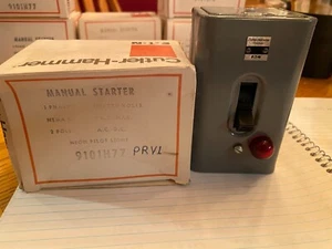 NEW EATON/CUTLER-HAMMER 9101H77 MANUAL STARTER 2 POLE 115/230V AC/DC (BS-187) - Picture 1 of 1