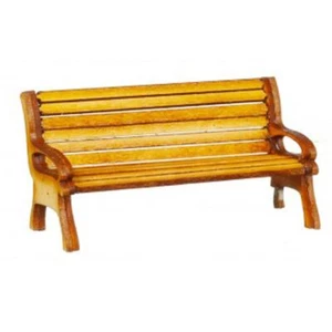 Bambole Casa di Legno Stecche Giardino Panchina 1:24 Mezza Pollici Spiaggia Da - Foto 1 di 8