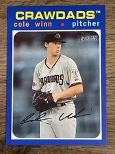 2020 Topps Heritage Minor League Blue #156 Cole Winn /99