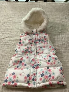 Gymboree Girls Hooded Insulated Winter Vest Sz 5/6 - Picture 1 of 5