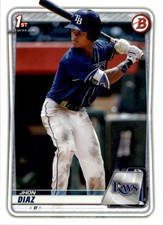 2020 Bowman Prospects #BP-30 Jhon Diaz 1st Bowman Card Tampa Bay Rays