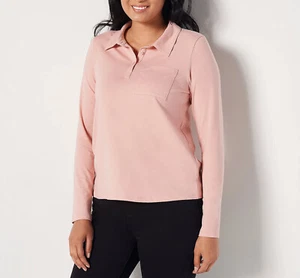 Prenda para el torso AnyBody Mujer Acogedora Tejida de Lujo Mangas Largas Rosa Brumosa Talla Pequeña A452041 - Imagen 1 de 2