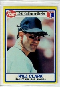 Will Clark San Francisco Giants 1991 Collector Series Post Cereal #3
