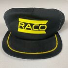 Raco Hat Vtg Snapback Foam Front Cap 3D Puff Print Trucker Steel Metal Usa Made