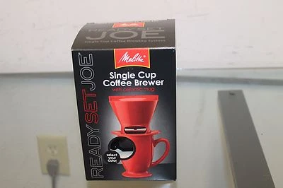 Кофеварка Melitta на одну чашку наливная пивоварня с дорожной кружкой красная - Изображение 1 из 4