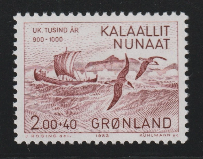 Groenlandia 1982 Sc # B 10 semi postal MNH OG Foto 1 de 1