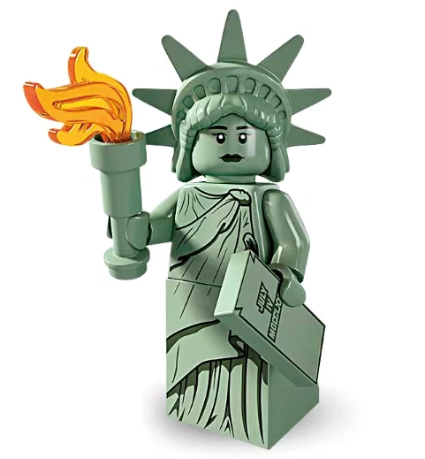 NEW LEGO 8827 SERIES 6 Lady Liberty Minifigure *FREE SHIPPING* - image 1 of 1