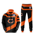 Chicago Bears Men's Tracksuit Hoodie Sweatpants Sports Set Activewear Fans Gift