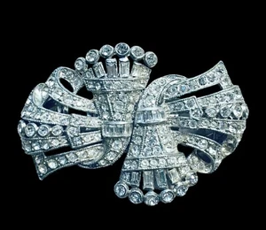Art Deco Coro Duette Brooch Patent 1952188 Brooch / Clips Vintage Signed - Picture 1 of 5