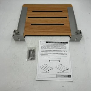 Seachrome 18" Silhouette Slimline klappbarer Duschsitz zur Wandhalterung, Teakholz, ohne Box - Bild 1 von 6