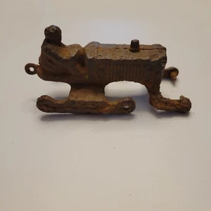 Antique Vintage Cast Iron Toy Tractor Construction Sled Vehicle With Driver - Picture 1 of 13