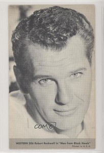 1959 Nu-Cards Western Stars Robert Rockwell in Man From Black Hawk #306 z6d