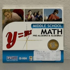 Middle School Math Pre-Algebra & Algebra I CD-ROOM - Picture 1 of 2
