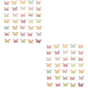 2 sztuki motyl ręcznie robione materiały wisiorek kształt motyla - Zdjęcie 1 z 12