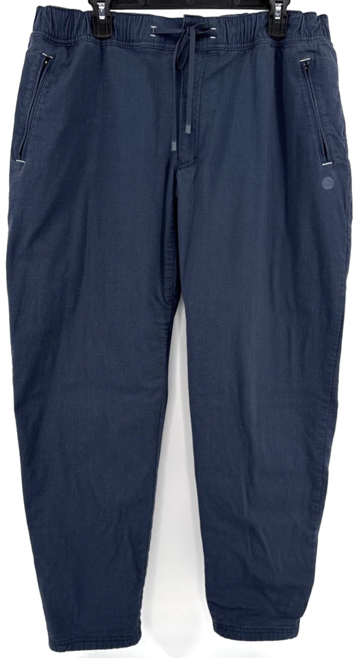 Pantalones LL Bean Forrados Térmicos Hombres L 30 Azul Exterior Senderismo Cintura Elástica Ripstop Foto 1 de 4