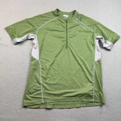 Salomon Cycling Jersey Shirt Adult XL Green 1/4 Zip Short Sleeves Pocket - Image 1 of 4